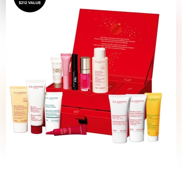Clarins Limited Edition 12-Day Advent Calendar Skincare Set $212 Value